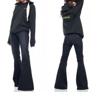 Anthropologie Sandrine Rose | Black Super Flare Jeans | 26 | NWT | High Rise